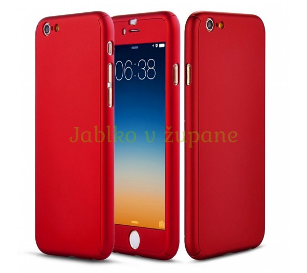 360° kryt iPhone 6 Plus/6S Plus - červený